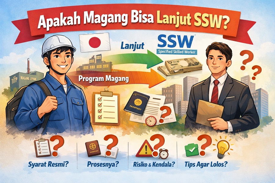Ilustrasi apakah magang bisa lanjut SSW setelah kerja di Jepang